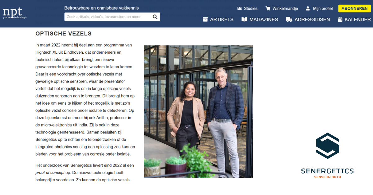 Media | Senergetics' CEO shares the startup's story and technology with npt.
